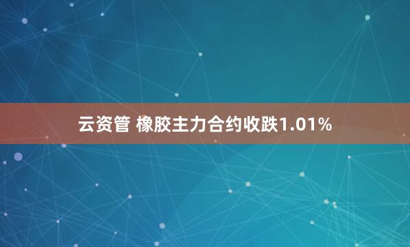 云资管 橡胶主力合约收跌1.01%