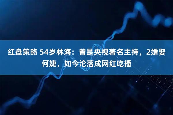 红盘策略 54岁林海：曾是央视著名主持，2婚娶何婕，如今沦落成网红吃播