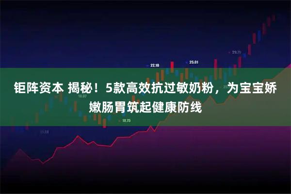 钜阵资本 揭秘！5款高效抗过敏奶粉，为宝宝娇嫩肠胃筑起健康防线