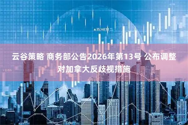 云谷策略 商务部公告2026年第13号 公布调整对加拿大反歧视措施